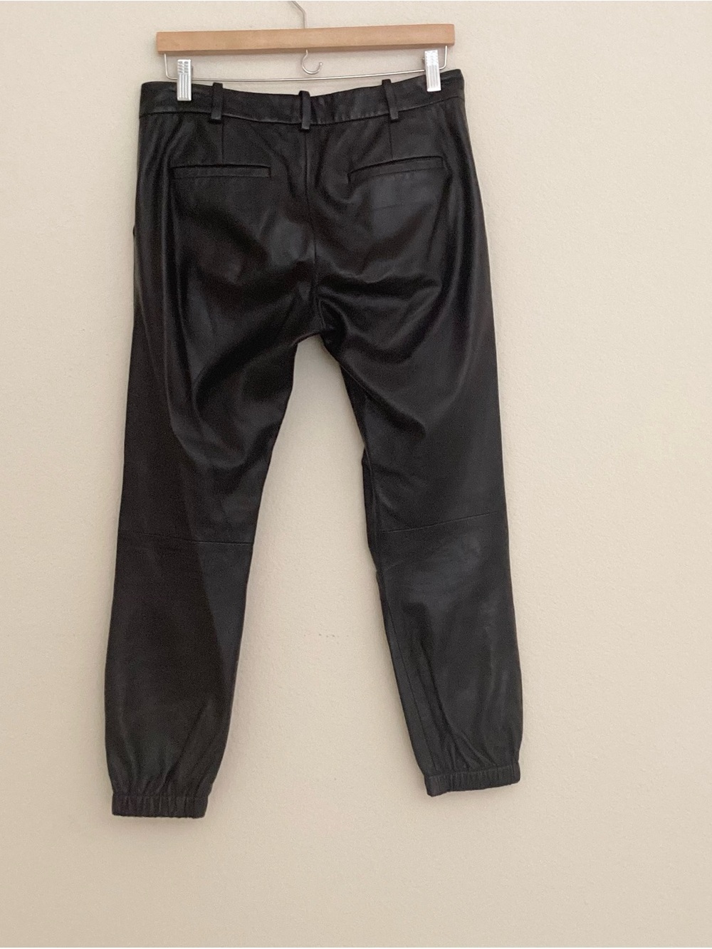 Nili Lotan Black Leather Men’s Jogger Pants SZ 4 - Picture 3 of 6